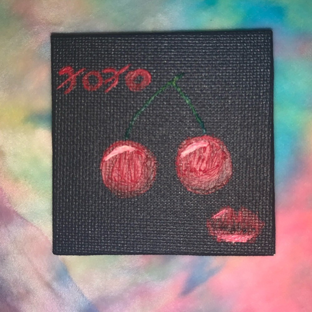 Cherry, Kiss, xoxo Painting